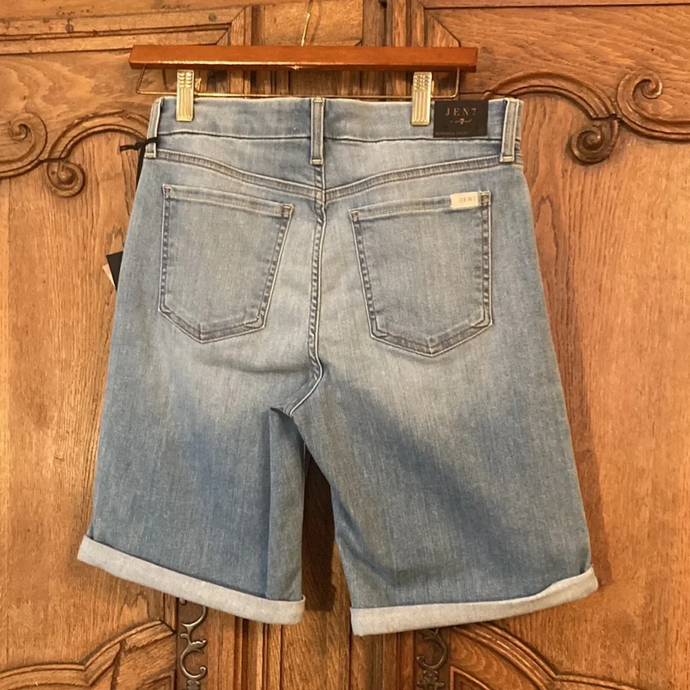 JEN7 by 7 for All Mankind Rolled Hem Bermuda Shorts